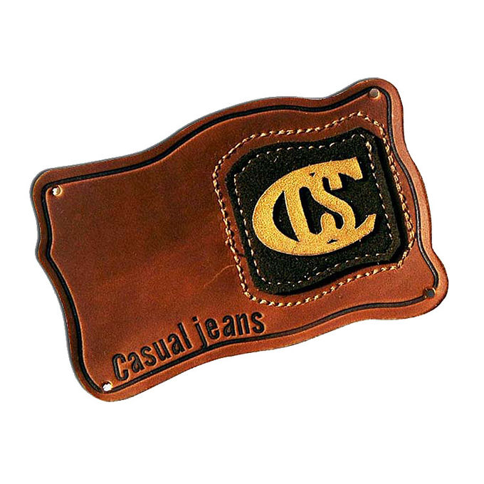 le cuir de relief de coutume marque le fabricant en cuir d'étiquettes de bagage avec le logo