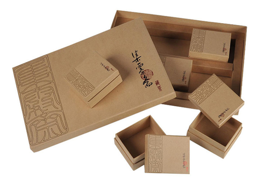 Boîtes réutilisées d'emballage de présentation, papier d'art de boîte-cadeau de Papier d'emballage à extrémité élevé