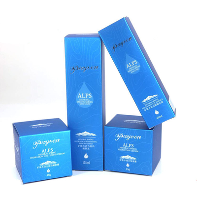 acheter A annoncé l'emballage cosmétique de luxe de couleur de boîte de papier avec le logo de estampillage argenté online manufacture