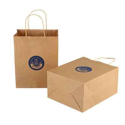 acheter Le volume fait sur commande de sacs d'épicerie de papier de Brown emballage avec Logo Printing Twist Handles online manufacture