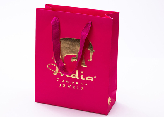 acheter Paquet rouge de cadeau de sacs en papier imprimé par coutume promotionnelle avec la corde de poignée de coton online manufacture