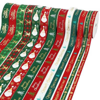 acheter Ruban gros-grain de Noël personnalisé avec motifs imprimés en gros pour la décoration online manufacture