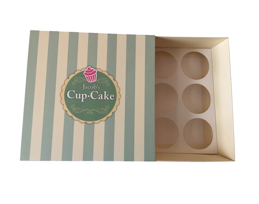 acheter Boîtes à cupcakes en papier pliables personnalisées en gros avec plateau à papier à l'intérieur du fournisseur online manufacture