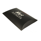 Custom Black Paper Pillow Color Box Printing With Silver Foil Stamping Logo