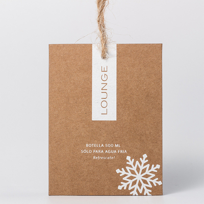 acheter Impression accrochante de carte faite sur commande de prix à payer de papier de Brown emballage avec de la ficelle de chanvre online manufacture