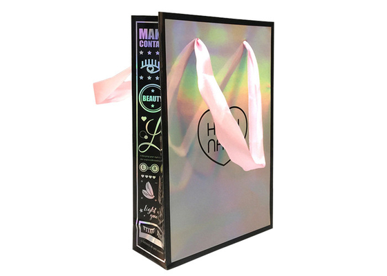 acheter A annoncé de luxe papier d'hologramme sac à provisions en ligne avec l'impression d'illustration online manufacture