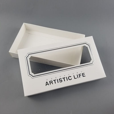 Boîte de papier imprimée avec l'usine de empaquetage de boîtes d'habillement fait sur commande clair de couvercle