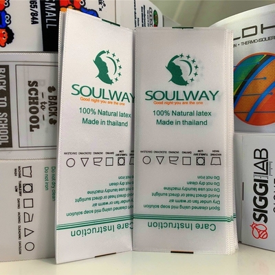 Un bon prix. Symboles de lavage imprimés d'étiquette de blanchisserie de symboles d'instruction de label de soin de satin d'habillement en ligne