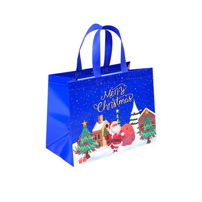 Sacs de Noël imprimés laminés non tissés Sacs de shopping non tissés