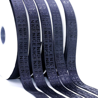 Un bon prix. Ruban gros-grain personnalisé de luxe avec logo en mousse imprimé, ruban de marque avec logo en relief 3D en ligne