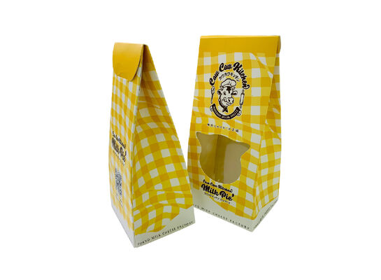 Boîte d'emballage cadeau imprimée sur mesure avec fenêtre. Boîtes de gâteaux en papier pour biscuits, bonbons, pâtisseries et petits cadeaux