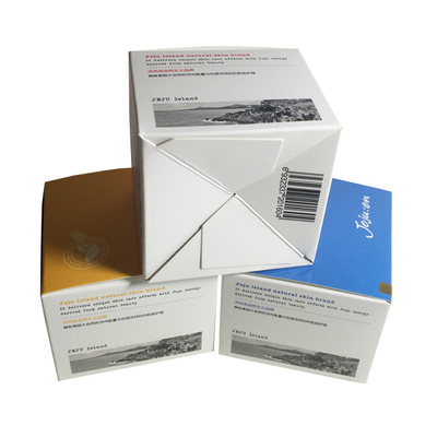 Un bon prix. Boîte de papier carrée blanche imprimée avec boîtes de crème personnalisées à verrouillage automatique en ligne