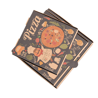 La boîte de la livraison de pizza de catégorie comestible, les boîtes en carton en vrac amincissent la manipulation mate de Suface