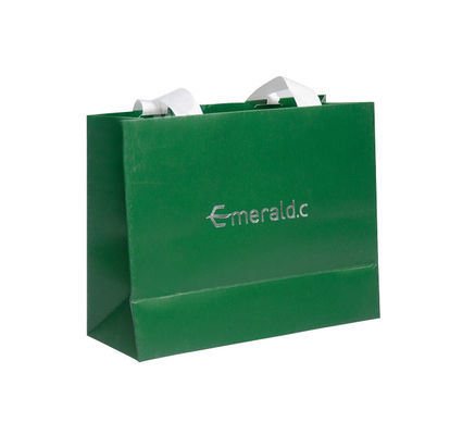 Euro imprimé par coutume Tote Bags With Silver Foil de Livre vert emboutissant Logo For Apparel