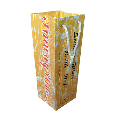 Un bon prix. Emballage personnalisé fait sur commande de sacs en papier de bouteille de vin avec l'impression de conception en ligne