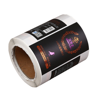 Un bon prix. La coutume de bouteille a imprimé le temps noir flexographique de labels d'autocollant résistant en ligne