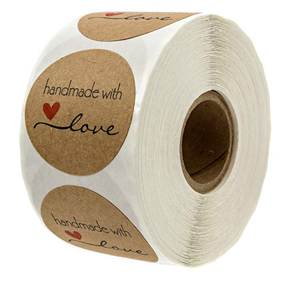 Un bon prix. La coutume de papier de métier a imprimé des couleurs de tache brune de petit pain de labels d'autocollant pour des boîtes de thé en ligne
