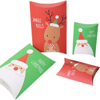Paquets colorés personnalisés par boîte d'oreiller de papier imprimé pour le cadeau de Noël