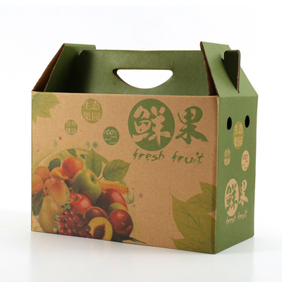 Un bon prix. La boîte ondulée à mur unique forte de Brown porte des fruits emballage avec l'impression d'illustration en ligne